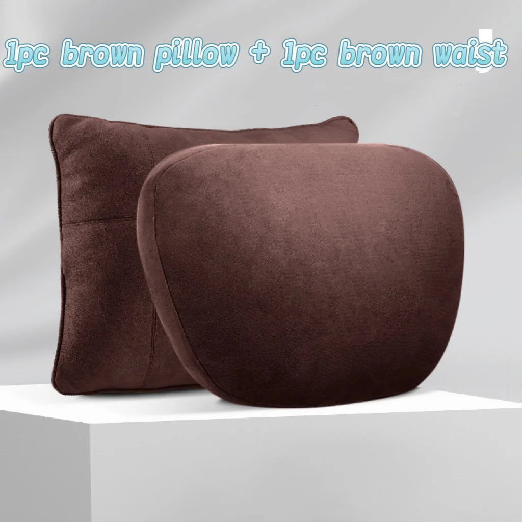 Car Neck Pillow Car Seat Headrest Pillow Auto Memory Cotton Protector Cushion for Universal Car Head Support for Gaming Chair